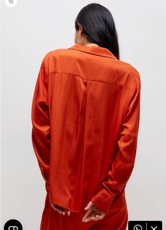 Orange satin blouse online