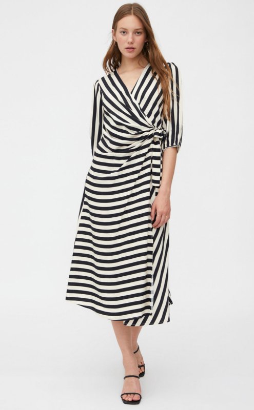 Wild Pony Midi Wrap Dress with Stripe Print AML Boutique NI Wild Pony Midi Wrap Dress with Stripe Print AML Boutique NI