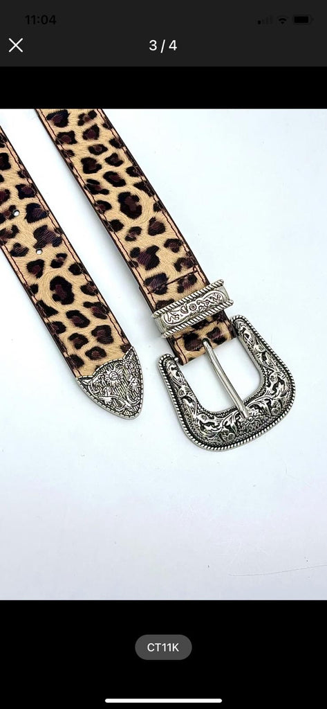 Brown Animal Print Belt