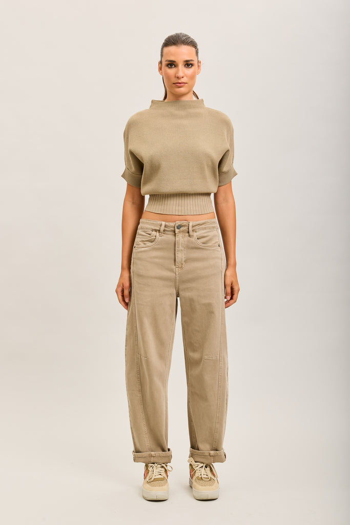 Toxik3 Taupe Barrel Jeans L21550-15