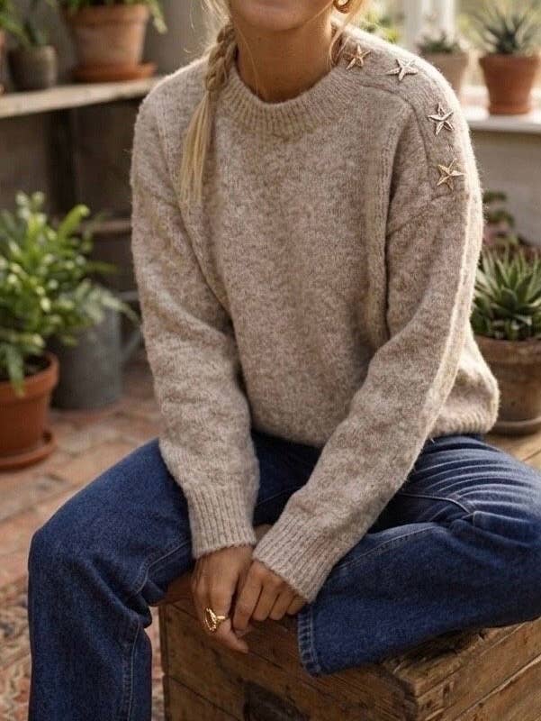 Taupe Gold Star Sweater reference, one size: Frenchman / One size