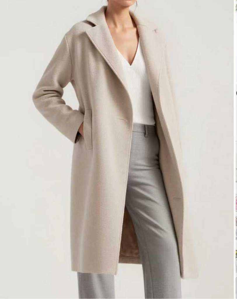 Lined Winter Wool Effect Coat various Colours
