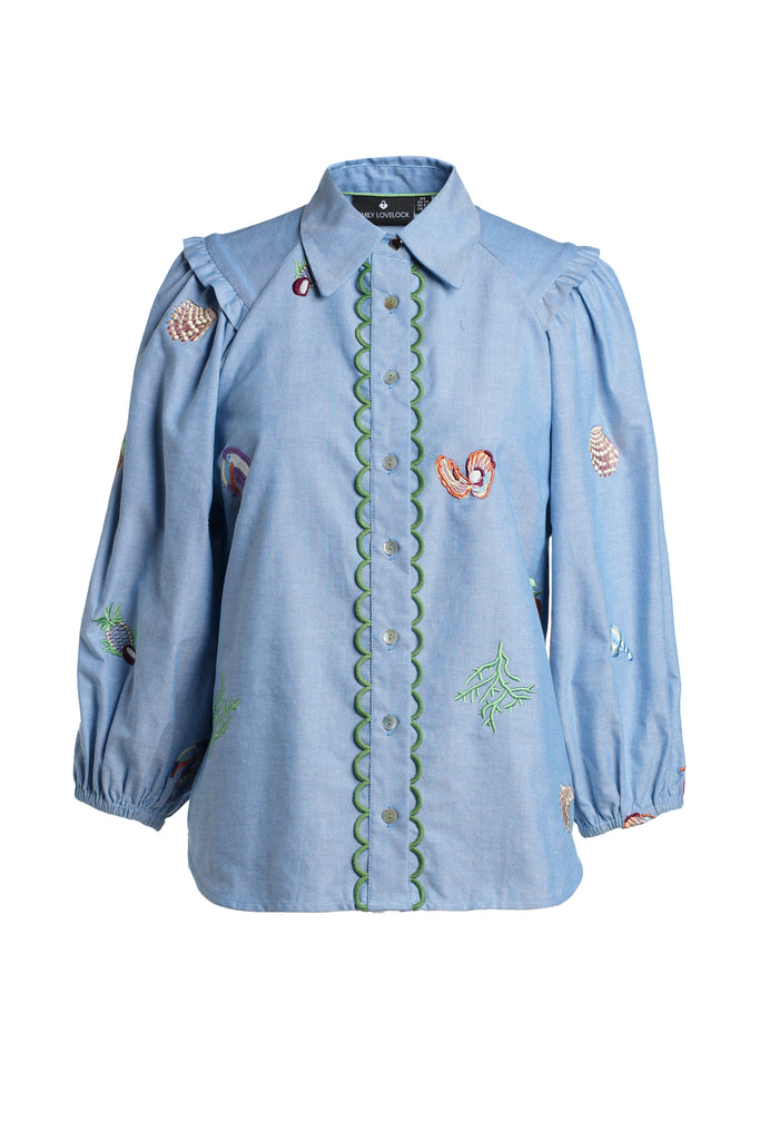 Emily Lovelock Edie Embroidered Blouse