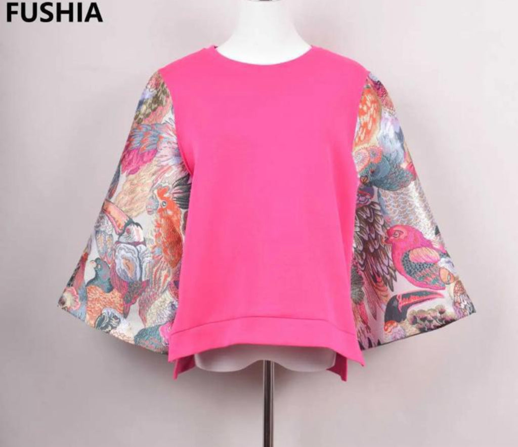 Parrot Wide Sleeve Sweater