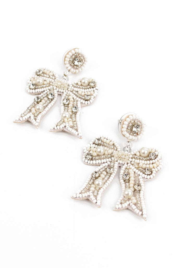 PEARL BOW EARRINGS