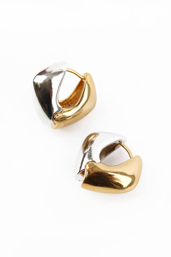 MY DORIS STATEMENT TWO TONE EARRING