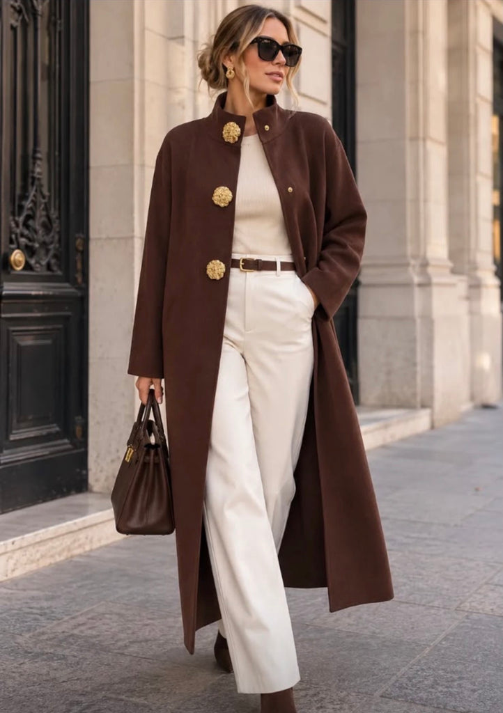 Chocolate Brown Longline Coatigan