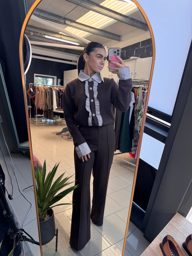 Brown Olivia Cardigan Sweater