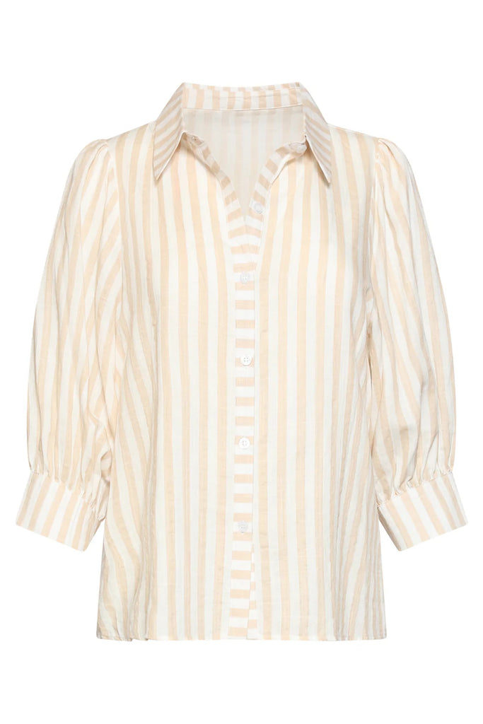 Dark Sand & Beige Striped Shirt