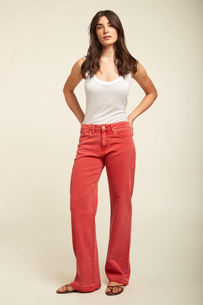 Toxik3 Coral Released Hem Wide Leg Jeans 31”Leg