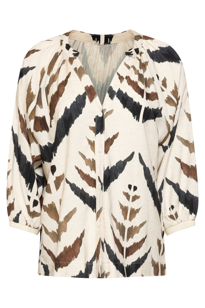 Smashed Lemon Sand Print Blouse