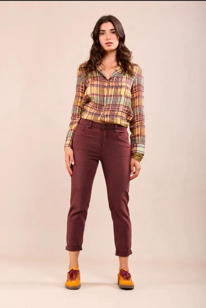 Toxik3 Wine Boyfriend L20029-C26# with Stretch