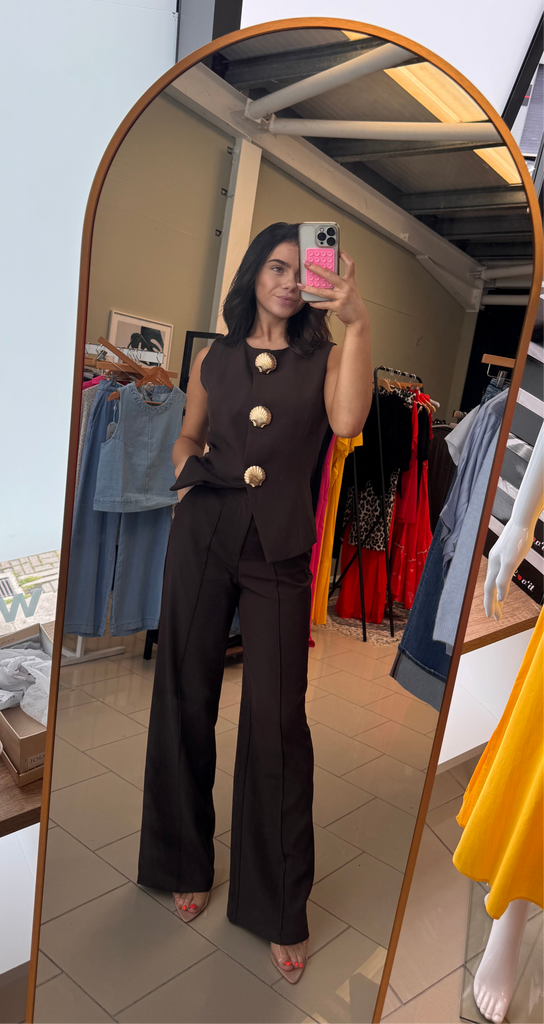 Chocolate Wide Leg Trousers