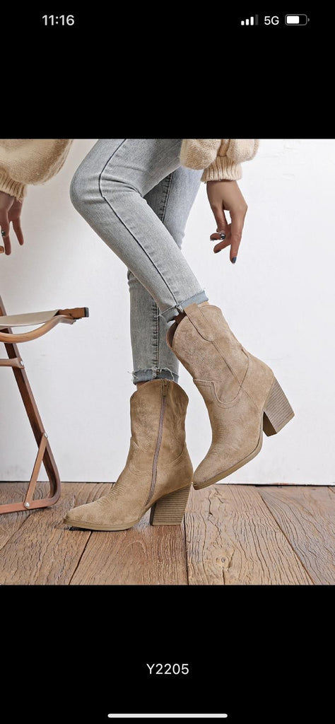 Beige Western Boots RRP £60