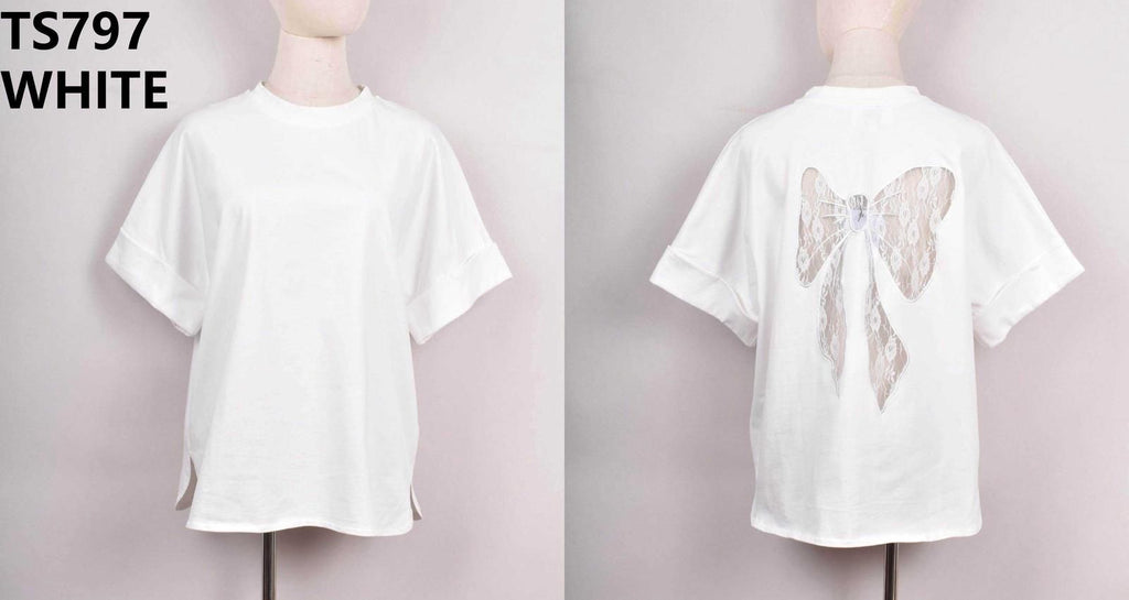 White Bow Oversized Tshirt £34.99