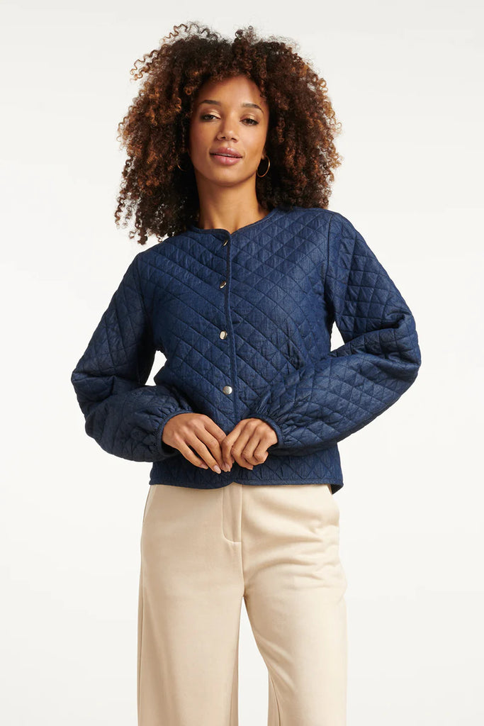SMASHED LEMON DARK BLUE DENIM JACKET