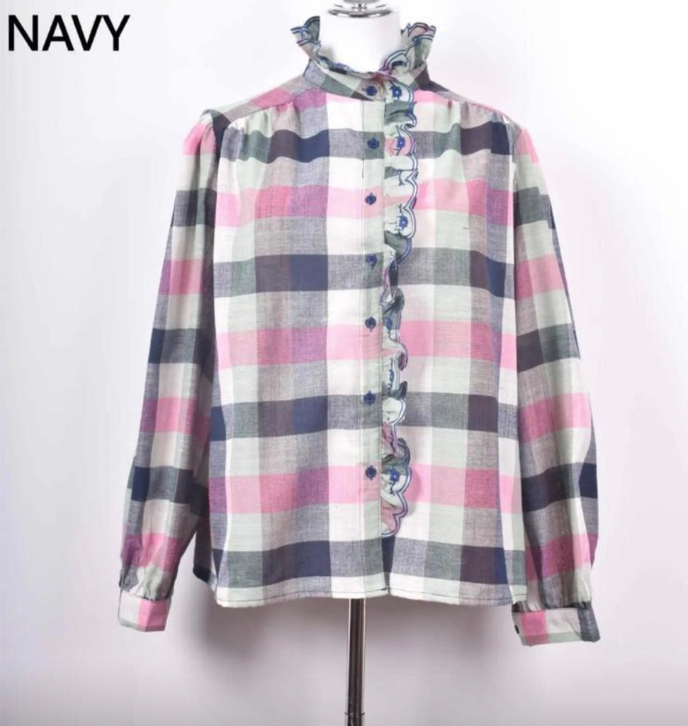 Floral Embroidered Checked Blouse RRP £39.99