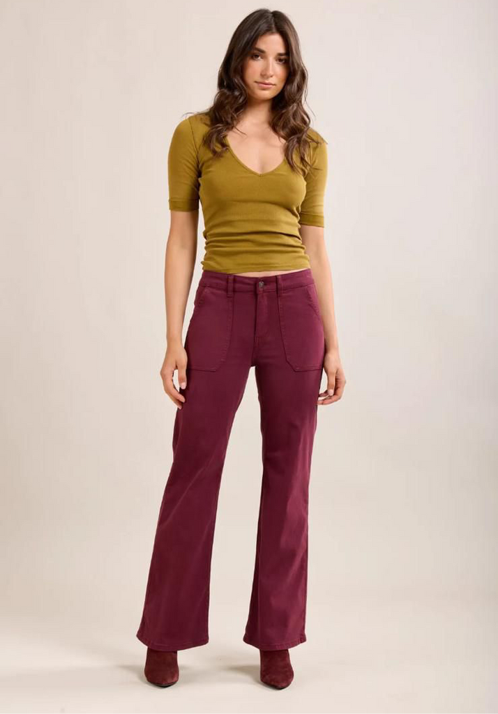 Toxik3 H2662-20 Wine Rowan Wide Leg Jeans 29”