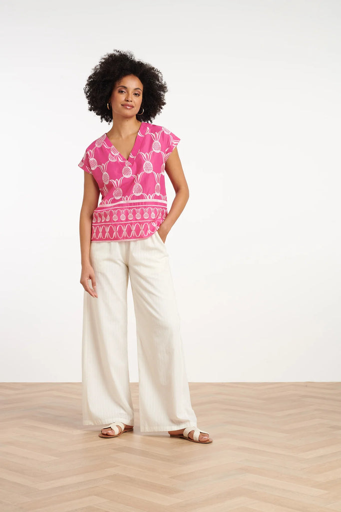 SMASHED LEMON FUSCHIA WHITE TOP