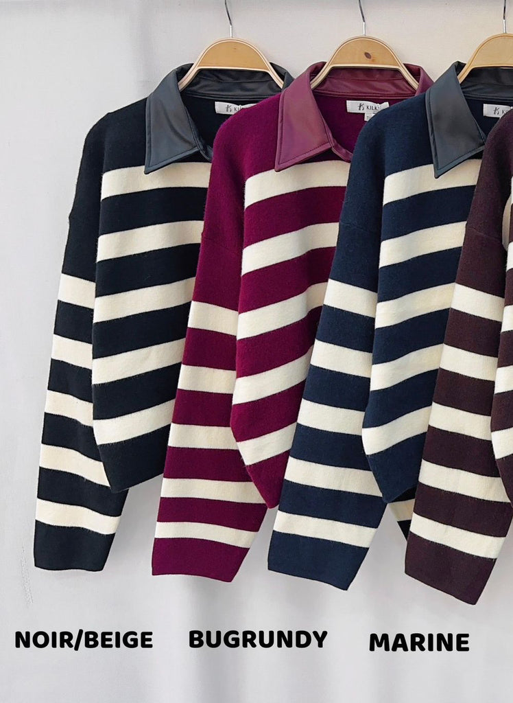 Burgundy Rugby Shirt Sweater