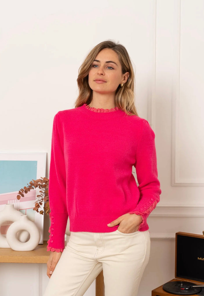 Cerise Pink Carly Sweater