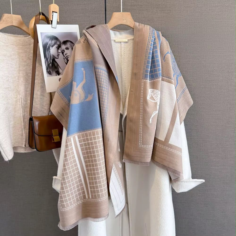 Blue Designer Inspired Scarf