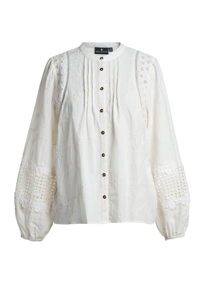 Emily Lovelock Martha Broderie Anglaise Blouse