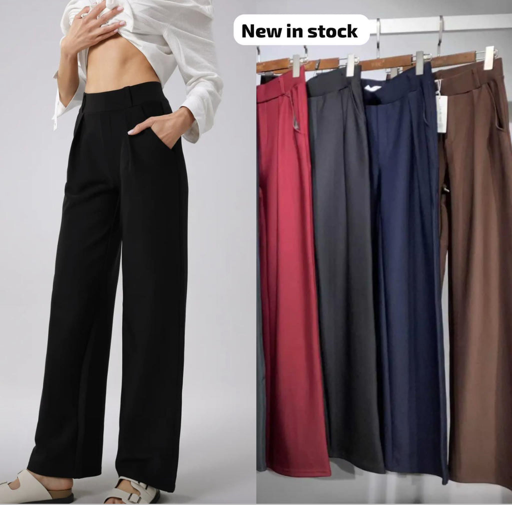 Black Elasticated Waist Trousers
