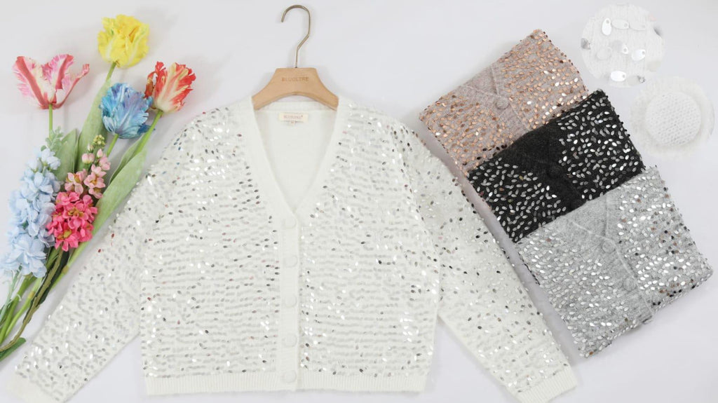 Sequin Cardigans various Colours