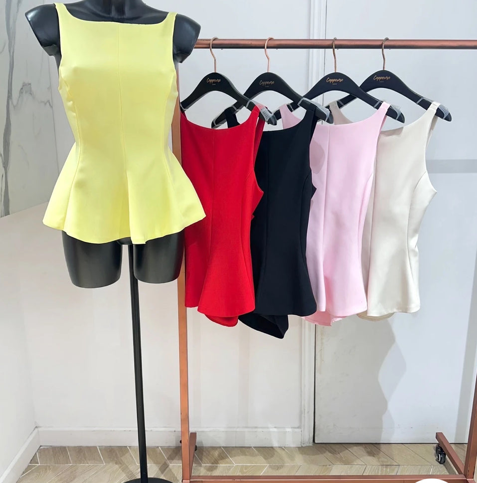 Red Bow on Back Peplum Top £29.99