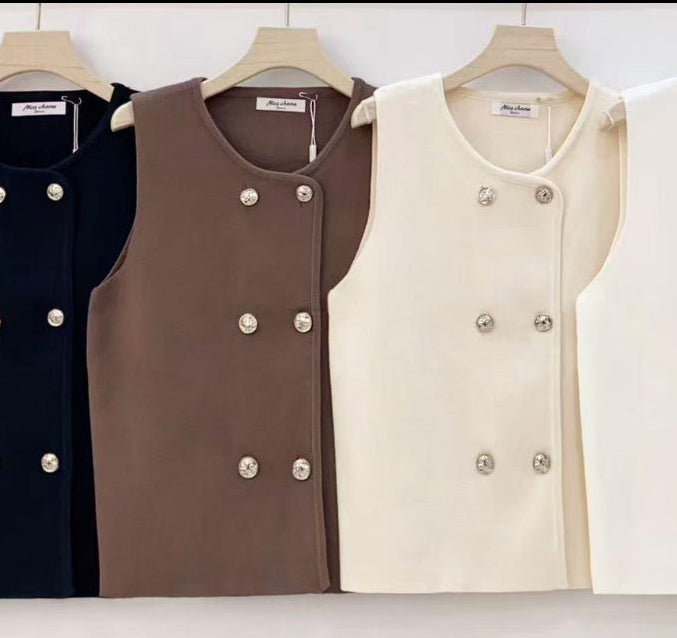 Cream Soft Knit Waistcoat