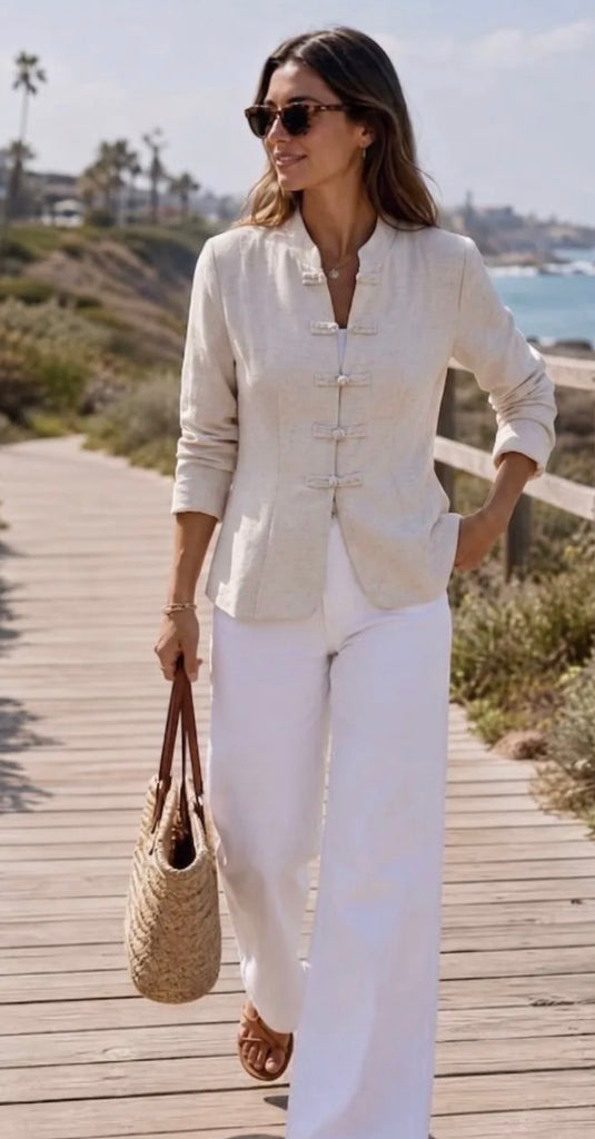 Blazer with Asian Buttons