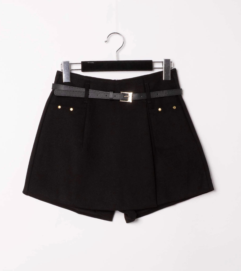 Black Belted Skort