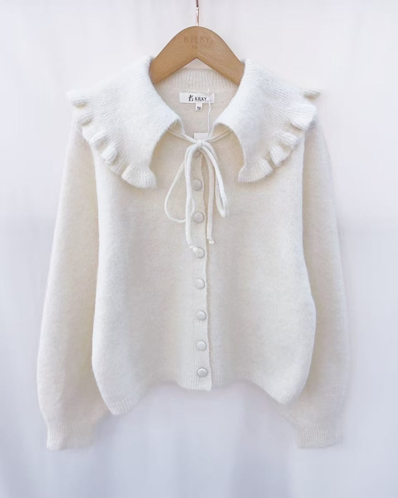 Ecru Frill Grace Collar Cardigan £49.95