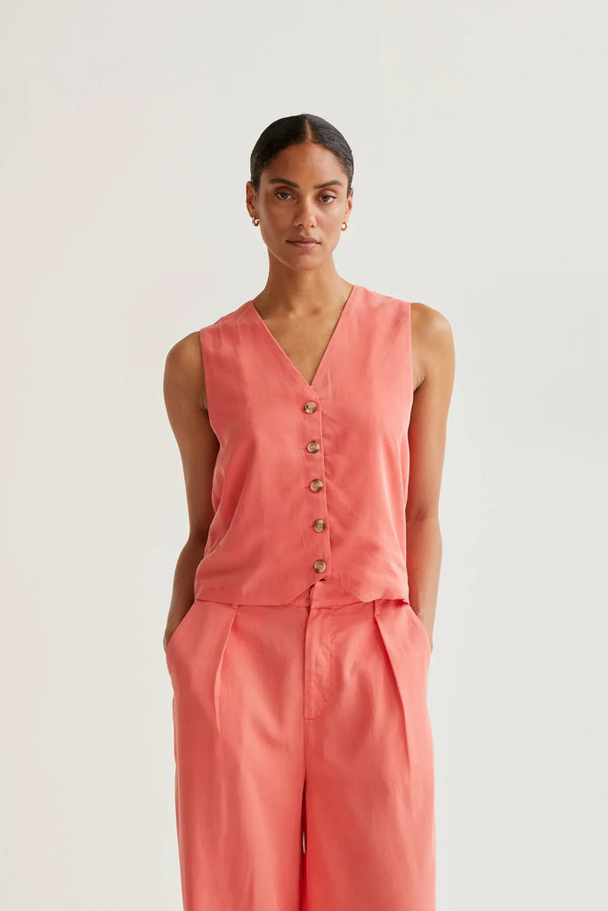 Coral Lyocell Waistcoat