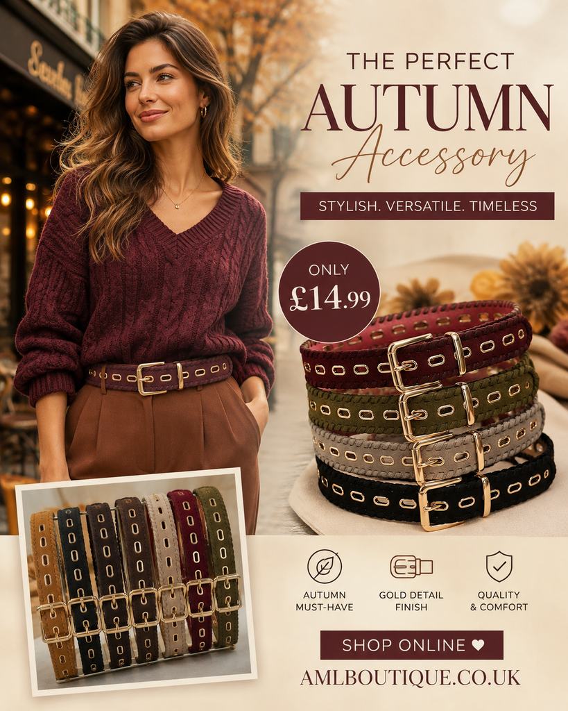 Suede Gold Buckle Belts