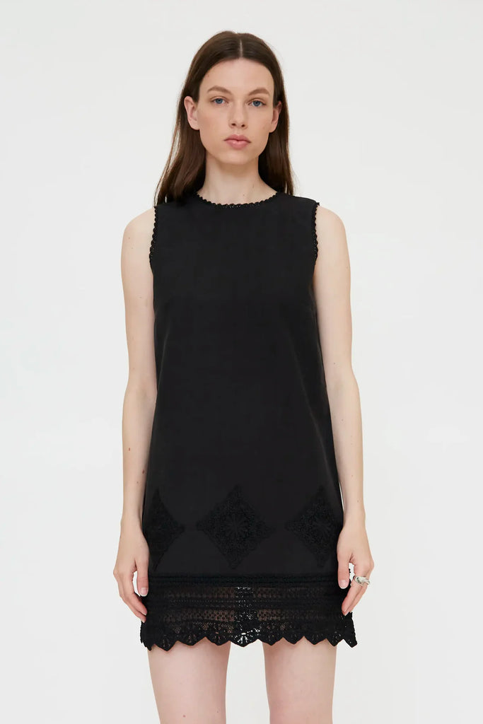 WP Short Black Dress with Lace