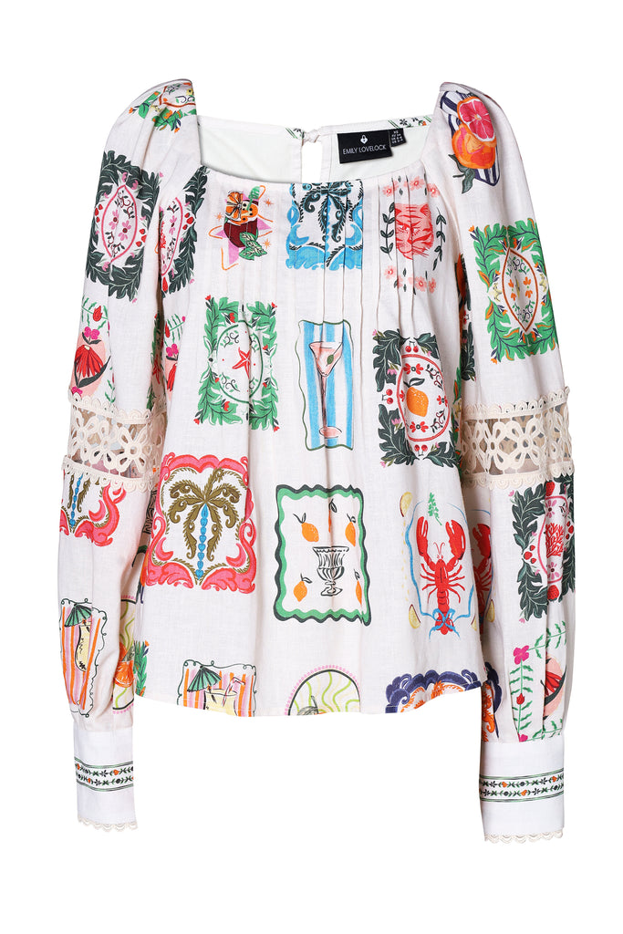Emily Lovelock Rosie Print Blouse