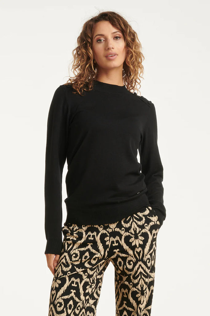 SMASHED LEMON BLACK LUREX TOP