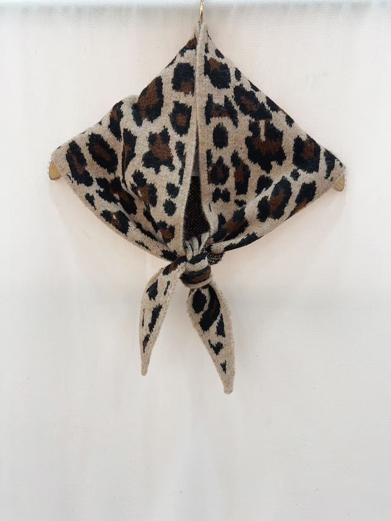 Leopard Print Triangle Scarf
