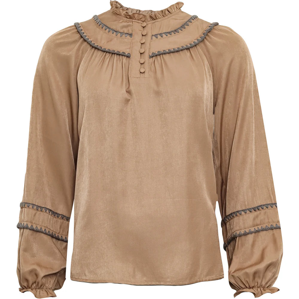 Costamani Hanks Blouse Earth with Grey