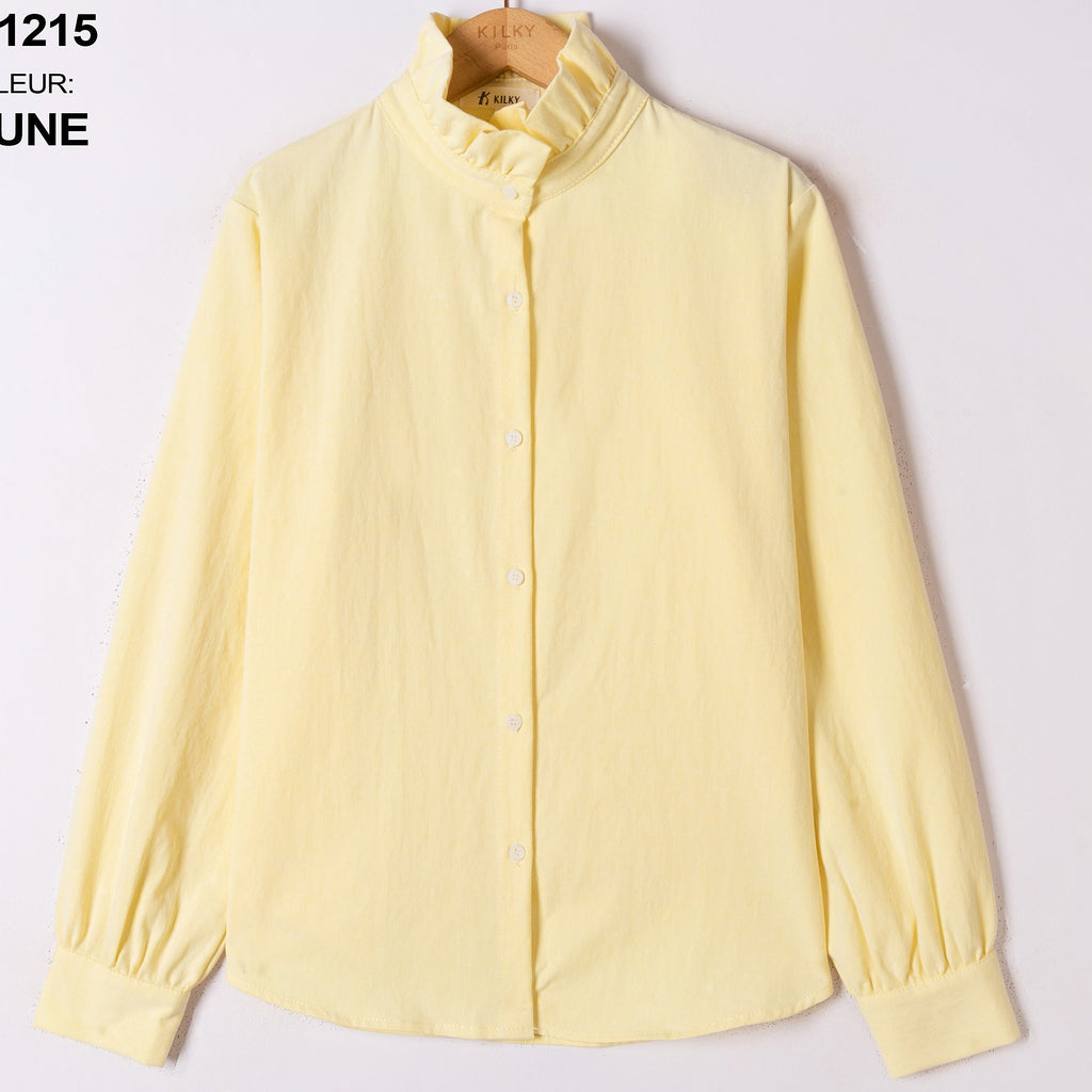 Lemon Frill Collar Denim Shirt