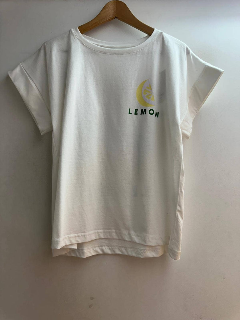Lemon Printed T-shirt: White / One Size