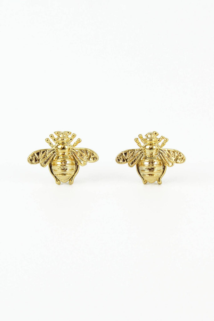 SMALL BEE STUD EARRINGS