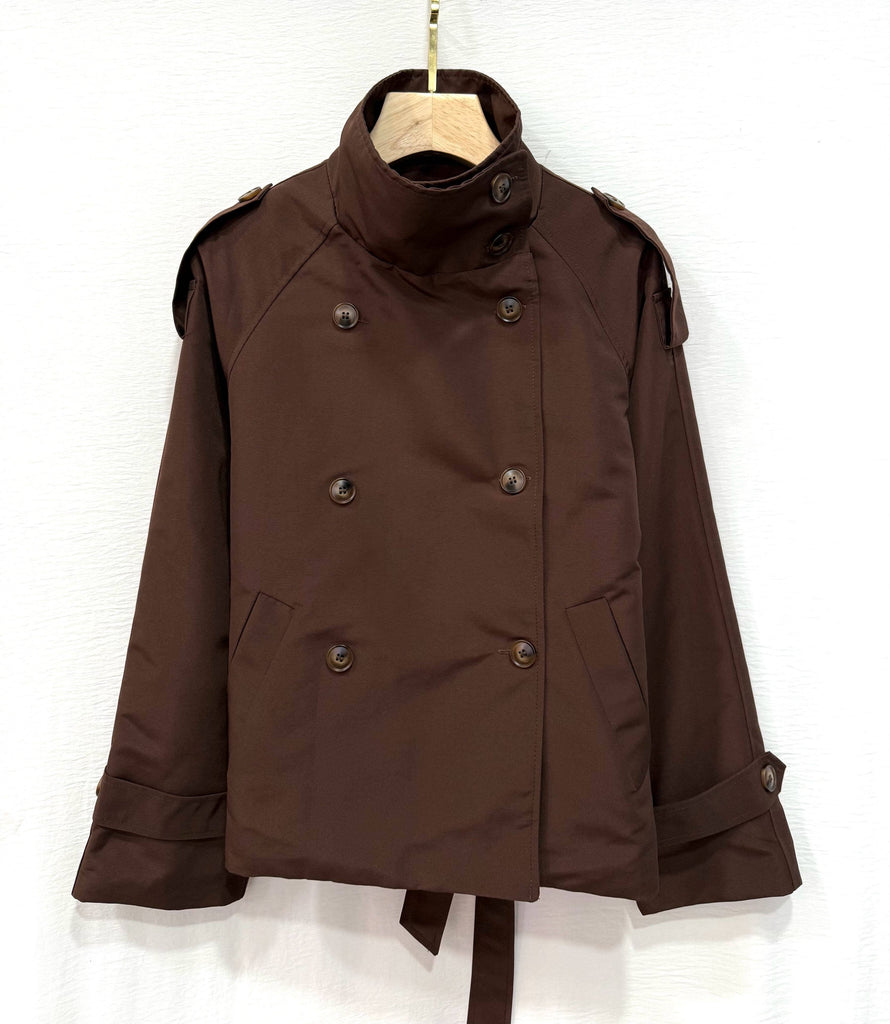 Short Dark Brown Trench Coat