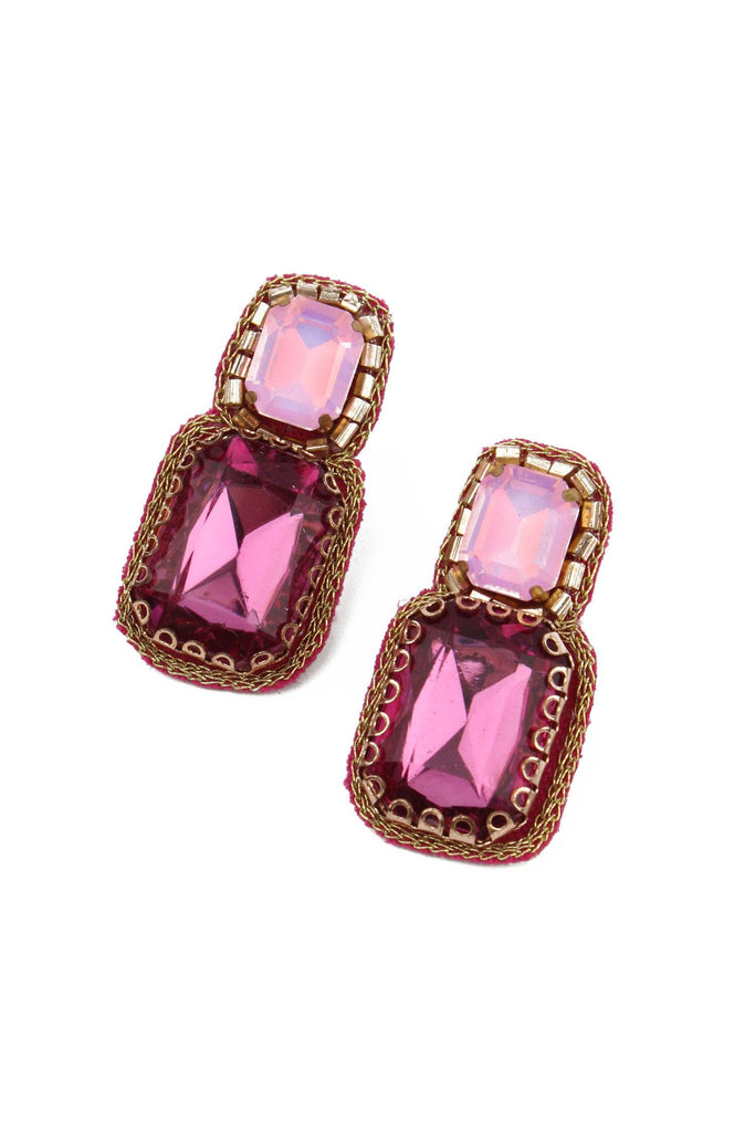 PINK DOUBLE DROP EARRING