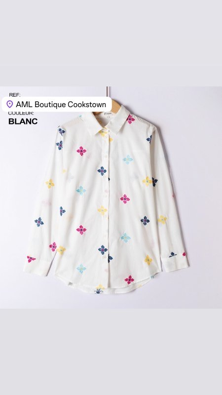 Blossom Cotton Shirt - AML Boutique NI