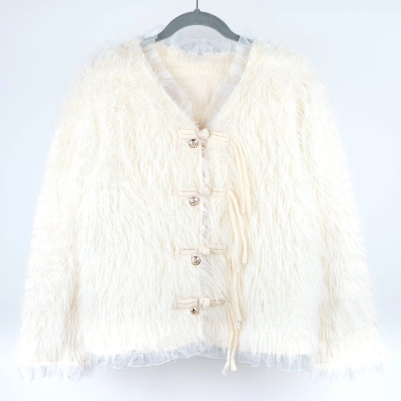 Delicate and Dreamy Snow Petal Cardigan SK133: Ivory - AML Boutique NI