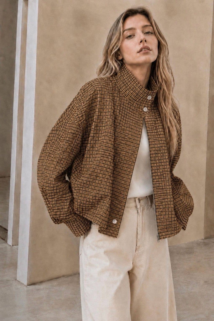 Camel Bomber Jacket