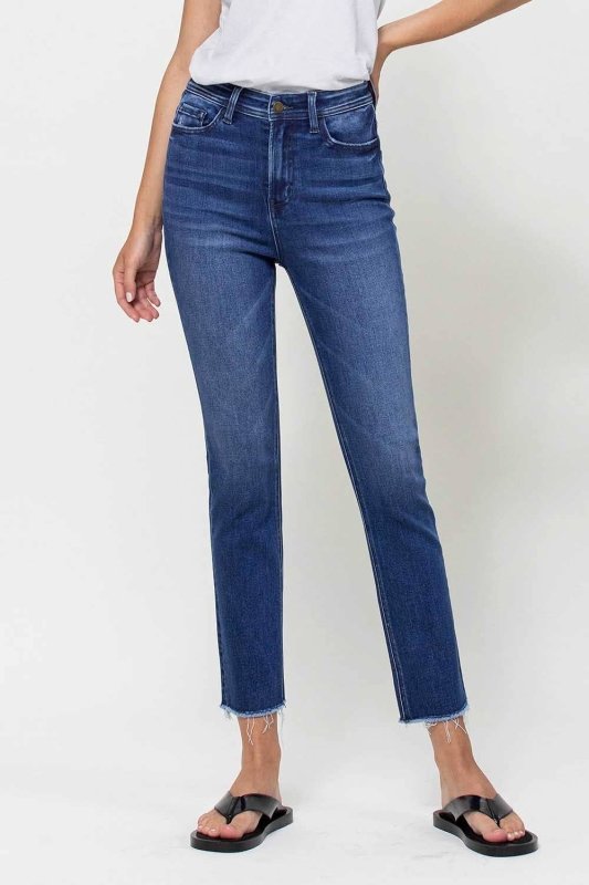 FLYING MONKEY SUPER HIGH RISE STRETCH SLIM STRAIGHT JEANS F4386 A LITTLE CLOSER - AML Boutique NI